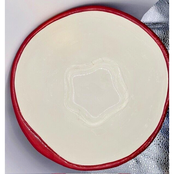 Vintage Ceramic Red Apple Cookie Jar With Lid 8" x 6.5" - Picture 5 of 13